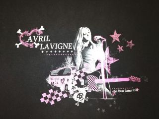 Avril Lavigne Tour T Shirt Small S 2008 Best Damn Tour Black Pink