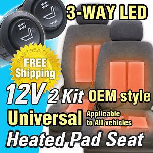 Heated Pads Kit 2Seat(8Pads) Heater Car Truck SUV (12V) Heating Warmer