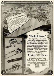 1919 Building is booming in Atkins Silver Steel Saws Advertisement