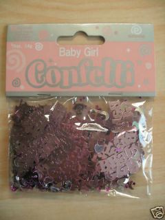 BABY GIRL CONFETTI /TABLE/ENVELOPE DECOR~ NEW ~ NOW 99p