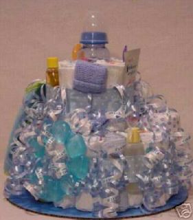 MY BABY CAKES&MORE  2 TIER BOY DIAPER CAKE 35 DIAPERS