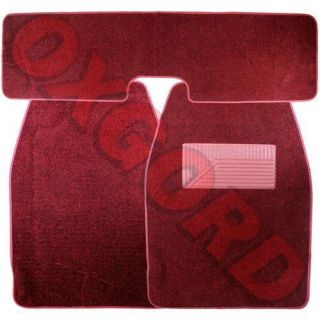 3pc Set Dark Red Burgundy Maroon Carpet Auto VAN Liner Floor Mats