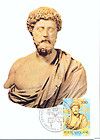 SCULPTURE ROMAN EMPEROR MARCUS AURELIUS bust VATICAN MAXIMUM CARD