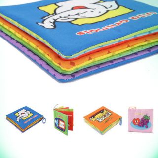 Baby book fabric toy 4 X type Object recognition best child learn