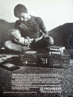 1989 Pioneer CD Player Father Holding Baby Lap Asleep Quality Time ad