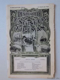 1908 Penberthy Injector Co Engineer and Fireman Magazine Antique