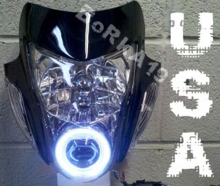 Motorcycle Sonic StreetFighter Headlight HID HALO Projector