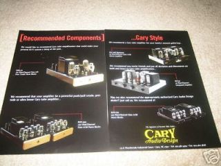 CARY Tube Amp Ad from 1996, 2 pgs, CAD 211,200,SLI 50