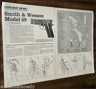 WESSON Model 59 PISTOL Exploded ViewParts List.Assembly Article