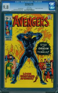 AVENGERS #87   CGC 9.8 HIGHEST GRADED WHITE PAGES