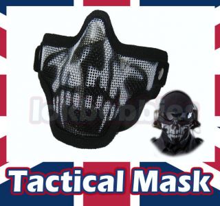 Tactical Wire mesh half face mask ZOMBIE SKULL airsoft