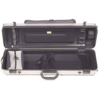 Bam Hightech 4/4 Violin Case: Grey with Music Pocket