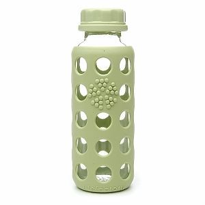 Lifefactory Glass Water Bottle with Silicone Sleeve, 9 oz, Spring