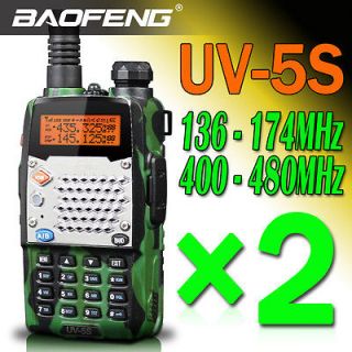 UV 5R PLUS Dual Band UHF/VHF Radio RF 5W OUTPUT free earpiece 2X