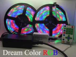 RGB LED chase magic dream color change strip bar stage light + power