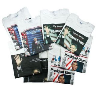 Barack Obama T Shirts Newspaper Headline 2008 President Election