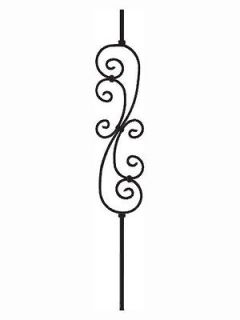 Solid Wrought Iron S Scroll Balusters for Staircases   Satin Black   5