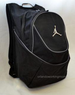 New Nike Air Jordan Jumpman Laptop 15 Backpack Black Gray Rucksack