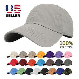Curved Bill Washed Cotton Plain Baseball Cap low profile Blank Hats