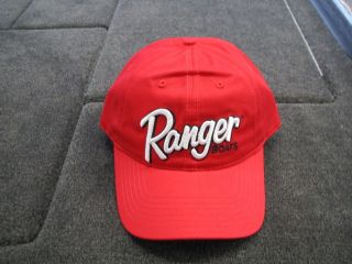 Ranger boats red baseball cap lid hat bass fishing gear apparel