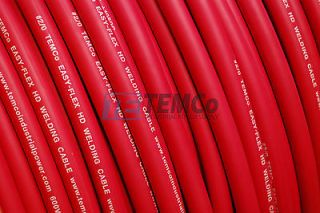 WELDING CABLE 2/0 RED 25’ CAR BATTERY LEADS USA NEW Gauge Copper AWG