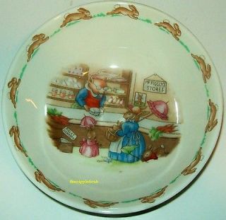 1936 Royal Doulton Bunnykins Coupe Cereal Bowl Mr. Pigglys Store