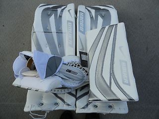 New Bauer SUP ONE 95 goalie pads glove blocker 35+1 hockey goal leg