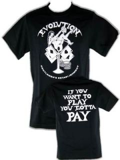 Evolution Pay to Play T shirt Randy Orton Batista Triple H Ric Flair