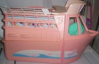 Vintage Barbie Doll Cruise Ship Yacht Boat Opens Pool Food Original