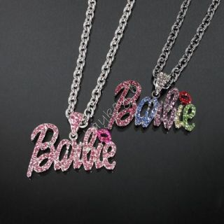Rhinestone Shimmering Crystal Bling Nicki Minaj 2 BARBIE Necklace