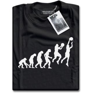 Evolution of Basketball   Ape to Slam Dunk Man Mens Black T Shirt