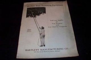 Vintage 1933 Bartlett Manufacturing Co Tree Trimming Equip. Catalog