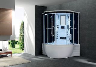 Steam Shower Whirlpool Jacuzzi Hot Tub Spa Bathtub + TV MP3 Radio