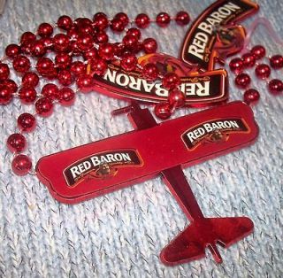New Orleans Carnival Mardi Gras Beads    Red Baron Plane