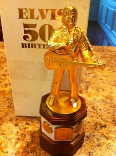 Elvis Presley Mccormick Decanter Mini Bottle Music Box 50th Birthday