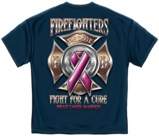 Firefighter Tshirt Fight For A Cure Breast Cancer Awareness EMS EMT