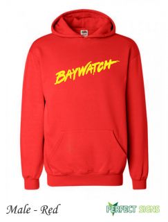 BAYWATCH FANCY DRESS LIFEGUARD Hoodie S 2XL FREE P&P   red
