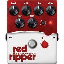 Tech 21 Red Ripper Bass Overdrive Distortion Electric Guitar Pedal