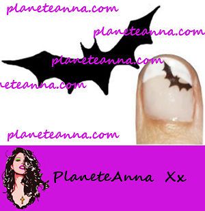 Gothic BAT Nail Stickers Pack of 26 images Stick on BATMAN STYLE BATS
