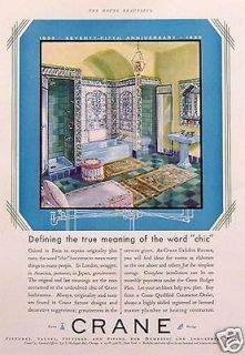 Ad Crane Plumbing Fixtures Bath Room Decor Mediterranean Blue Tile