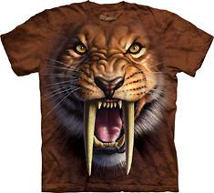 Sabertooth Tiger   The Mountain T Shirt   Dinosaur 103338 Adult