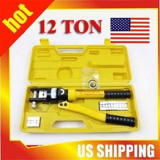 NEW HYDRAULIC 12 TON BATTERY CABLE WIRE TERMINAL CRIMPING CRIMPER