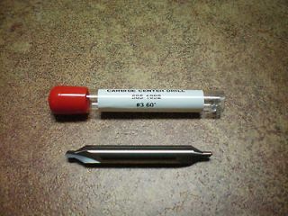 CARBIDE CENTER DRILL #3 60 degree MADE IN USA BEST PRICE on E BAY !!!