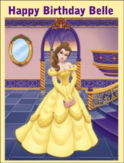 Princess Belle Beauty and the Beast Edible Print Icing Sheet Cake