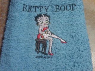Betty Boop Sitting on Chair Embroidered Hand Towel NEW!