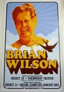 BRIAN WILSON original Concert Poster The Beach Boys