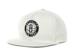 OFFICIAL Brooklyn Nets Mitchell & Ness Snapback Hat Black or White
