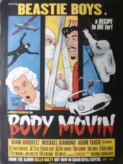 BEASTIE BOYS BODY MOVIN RECIPE TO DIE FOR U.S. PROMO POSTER MCA,Mike