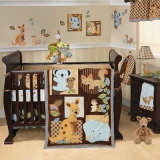 Australian Safari Patchwork Animal Party Neutral Baby Crib Bedding Set