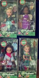 Barbie Kelly Club Holiday Christmas Doll Tommy Becky Deidre Mattel